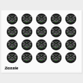 Sticker Rond Humour de crosse inestimable (Feuille)