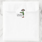 Sticker Rond Humour de livraison de pizza (Sac)