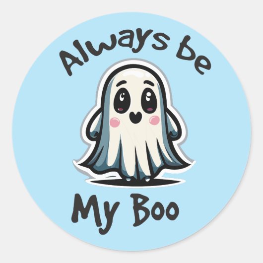 Sticker Rond Humour d'Halloween (Devant)