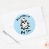 Sticker Rond Humour d'Halloween (Enveloppe)