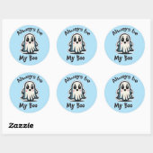 Sticker Rond Humour d'Halloween (Feuille)