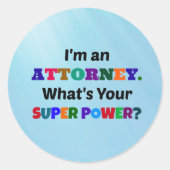 Sticker Rond Humour du procureur (Devant)