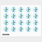 Sticker Rond Humour infirmière (Feuille)