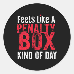 Sticker Rond Humour Le hockey ressemble à une journée en cage d