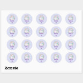 Sticker Rond Humour - Magical AF. Unicorn, Arc en ciel et trucs (Feuille)