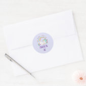 Sticker Rond Humour - Magical AF. Unicorn, Arc en ciel et trucs (Enveloppe)