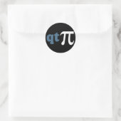 Sticker Rond Humour mathématique - mignon Tee Pi (Sac)