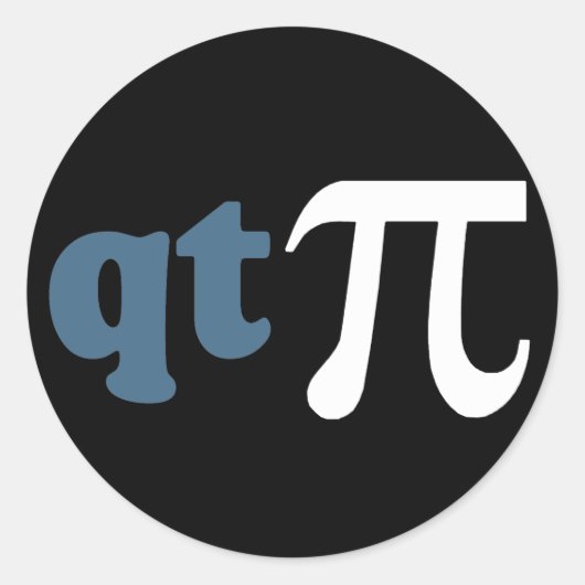 Sticker Rond Humour mathématique - mignon Tee Pi (Devant)