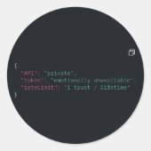 Sticker rond Humour noir - Personnalisable (Devant)