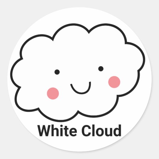 Sticker Rond Humour White Cloud EMS 911 (Devant)