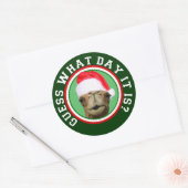 Sticker Rond Hump Day Camel Devinez Quel Jour C'Est Noël (Enveloppe)