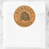 Sticker Rond Humulus lupulus hop pour la bière artisanale (Sac)
