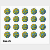 Sticker Rond Hunab Ku Earth (Feuille)