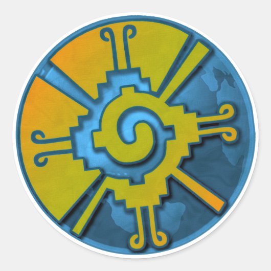 Sticker Rond Hunab Ku Earth (Devant)