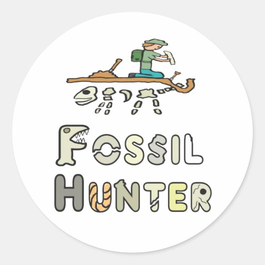 Sticker Rond Hunter fossile (Devant)