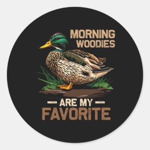 Sticker Rond Hunter Morning Woody Sont Mes Canards Favoris Chas