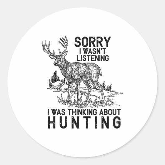 Sticker Rond Hunting - Deer Funny Quote Hunter Gift Tank Top  (Devant)