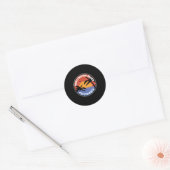 Sticker Rond Huntington Beach California Sunset (Enveloppe)
