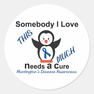 Sticker Rond Huntington's Disease Awareness Quelqu'un que j'aim
