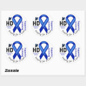 Sticker Rond Huntington's Disease HD Awareness Research Support (Feuille)