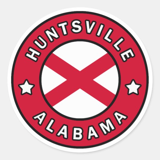 Sticker Rond Huntsville Alabama (Devant)