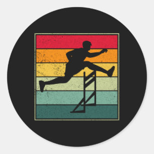 Sticker Rond Hurdling Hurdler Runner Athlètes