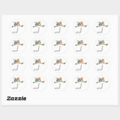 Sticker Rond Hurdling Hurdles (Feuille)