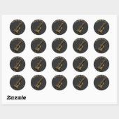 Sticker Rond Hurdy-Gurdy (Feuille)