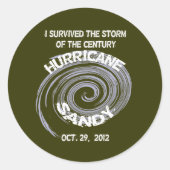 Sticker Rond Hurricane Sandy (Devant)
