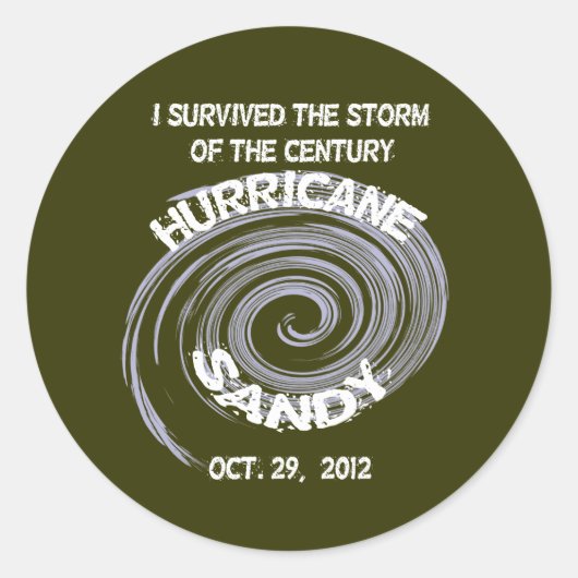 Sticker Rond Hurricane Sandy (Devant)