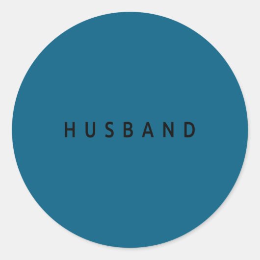 Sticker Rond Husband Wedding Married Couple Wife Matching Husba (Devant)