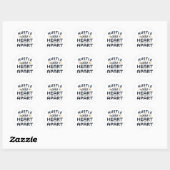 Sticker Rond Hustle and heart will set you (Feuille)