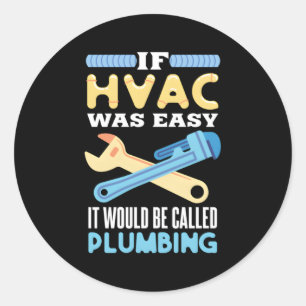 Sticker Rond Hvac Pour Un Technicien Hvac