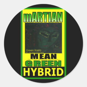 STICKER ROND HYBRIDE MARTIENNE MOYEN VERDÂTRE