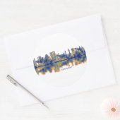 Sticker Rond Hyderabad Skyline (Enveloppe)