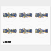 Sticker Rond Hyderabad Skyline (Feuille)
