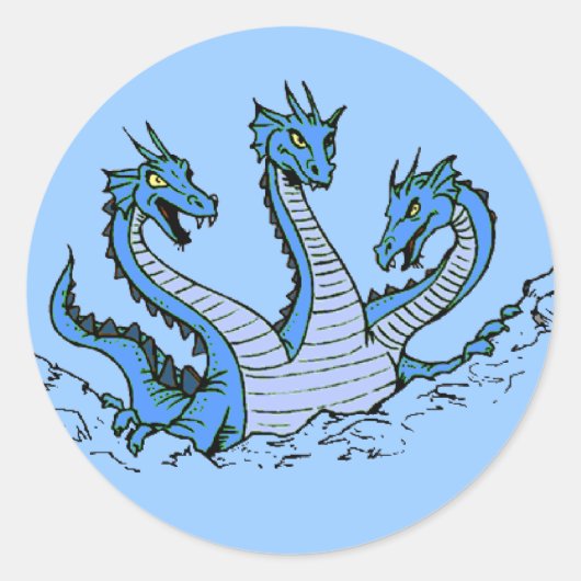 Sticker Rond Hydra Dragon (Devant)