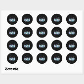 Sticker Rond Hydrangea Fleur Butterfly Suicide Prevention Awar (Feuille)