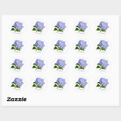 Sticker Rond Hydrangea Florale d'Été (Feuille)