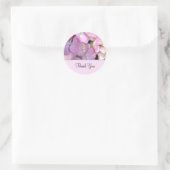 Sticker Rond Hydrangea Rose Clair Merci (Sac)