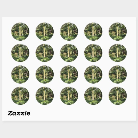 Sticker Rond Hydrangea Wood Trees (Feuille)