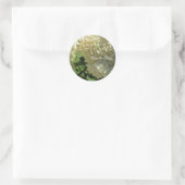 Sticker Rond Hydrangeas Blancs Élégants (Sac)
