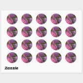 Sticker Rond Hydrangeas roses (Feuille)