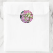 Sticker Rond Hydrangeas roses (Sac)