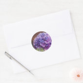 Sticker Rond Hydrangée violette dans Mason Jar Photo (Enveloppe)