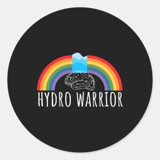 Sticker Rond Hydro Warrior Hydrocéphalie Sensibilisation Cervea (Devant)