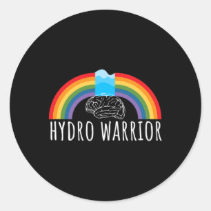 Sticker Rond Hydro Warrior Hydrocéphalie Sensibilisation Cervea