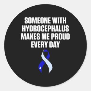 Sticker Rond Hydrocéphalie Survivant Fier Guerrier de sensibili