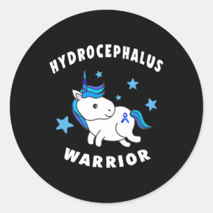 Sticker Rond Hydrocéphalie Survivant Guerrier de sensibilisatio