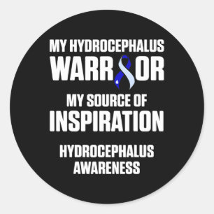 Sticker Rond Hydrocéphalie Survivant Source Sensibilisation Gue